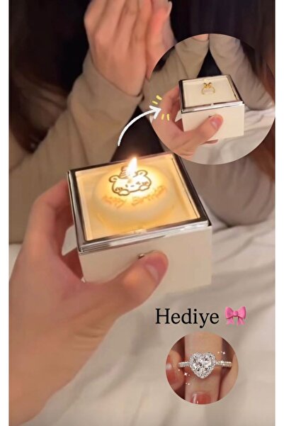 SHAMİRA Muma üfleyince dönen yüzük hediye kutusu doğum günü hediyesi sevgililer günü hediyesi