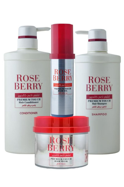 ROSE BERRYY شامبو بريميوم تاتش - بلسم - قناع - زيت للشعر