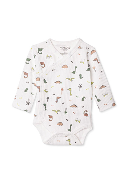 Tiffany Erkek Bebek Zıbın Body İnterlok V Yaka Uzun Kol