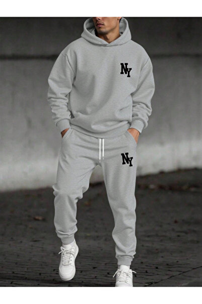 LAVİTTA Ny Logo Gray Unisex Tracksuit Set