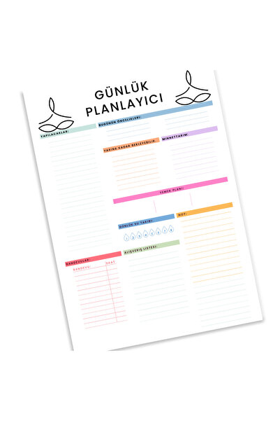 Yoga Hareketleri Aylık Planlayıcı Seti – 6’lı Yoga & Günlük & Haftalık & Yemek & Bütçe Takibi