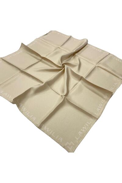 LAWILIA Eșarfă din mătase Tivil, culoare uni, cu margine din spumă de miere, ...