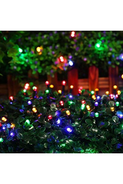 GARDEON Set de 4 ghirlande luminoase solare, 100 LED-uri, 10 m, multicolore, senzor automat de lumină, exterior