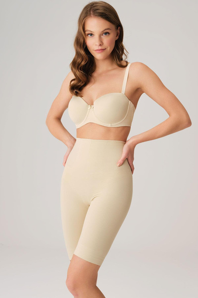 ALFA AKSESUAR 03 Waist and Leg Slimming Stitched Long-Leg Mid-Waist Tight Shorts Corset