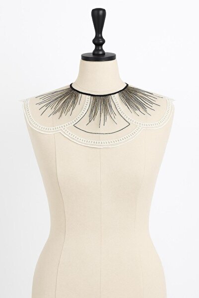 jasmina store işlemeli yaka