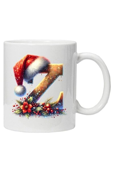 CRD PRINT Cană personalizată cu imprimeu de iarnă „inițiala Z”, model 2, cera...