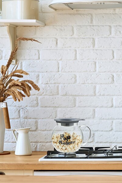 Qerhome Glass Microwave Popcorn Pot Borosilicate (Can Be Used on the Stove)