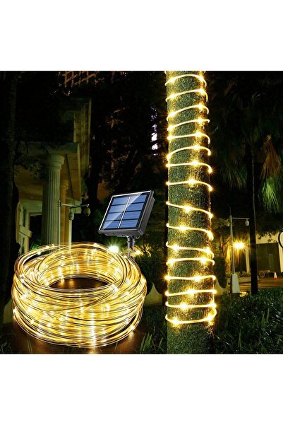 GARDEON Șir de lumini solare pentru exterior cu 100 LED-uri, 10 m, alb cald