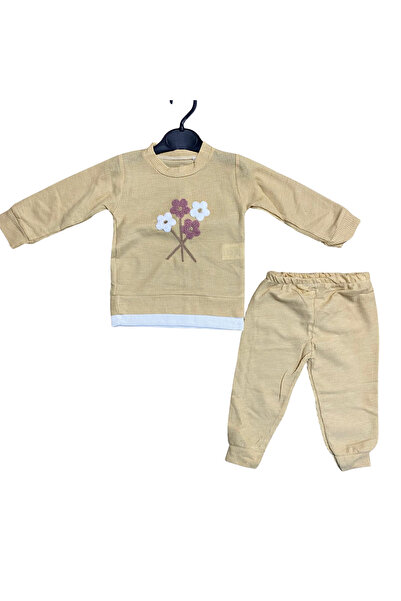 OEM Two-piece children's set with embroidered flowers - blouse and pants