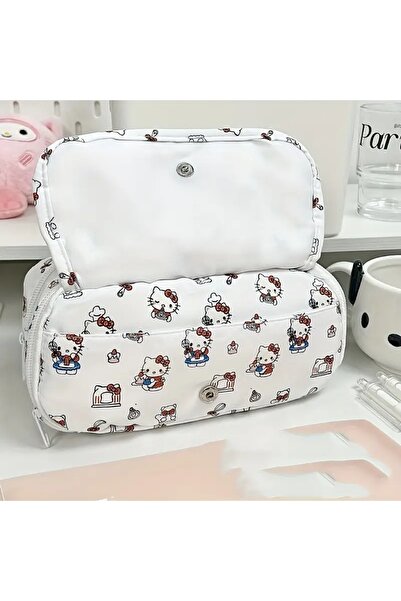 GlassySKY Hello Kitty Pencil Case - Cute Large Capacity School Pencil Holder for Girls