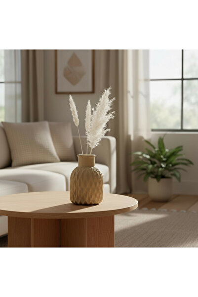 Beige Wave Decorative Mini Vase 10cm x 8cm