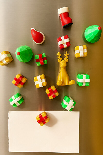 EDEK 3D Baskı Yılbaşı Magnet Seti - Buzdolabı Magneti - Eterna