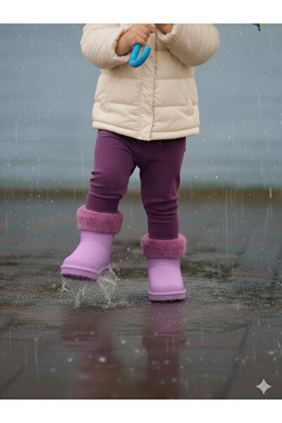 casso Waterproof Plastic Rain Boots with Full Fur Inside Home Boots Ug