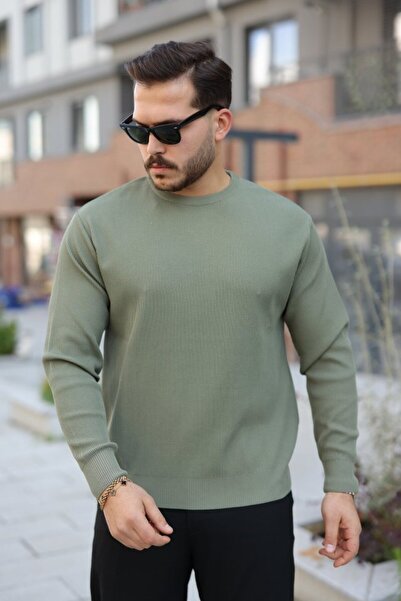 GENCULUS ملابس تريكو رجالية من سيلانيك بياقة دائرية محبوكة