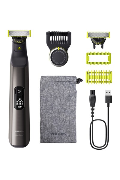Philips OneBlade Pro QP6552/15 hybrid shaver & body trimmer, rechargeable, 120 min, black