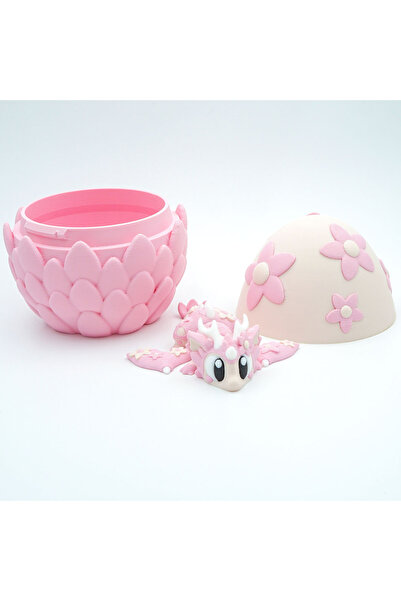 OEM Set Mini Dragon Cherry Blossoms + Dragon Egg, Articulated Figure, 3D, Pink
