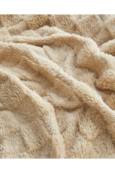 English Home Fancy Square Sofa Shawl 120X160 cm Beige