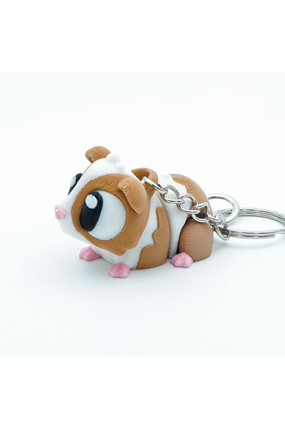 OEM Guinea Pig Keychain, Articulated Figurine, 3D, Flexi Keychain for Backpack