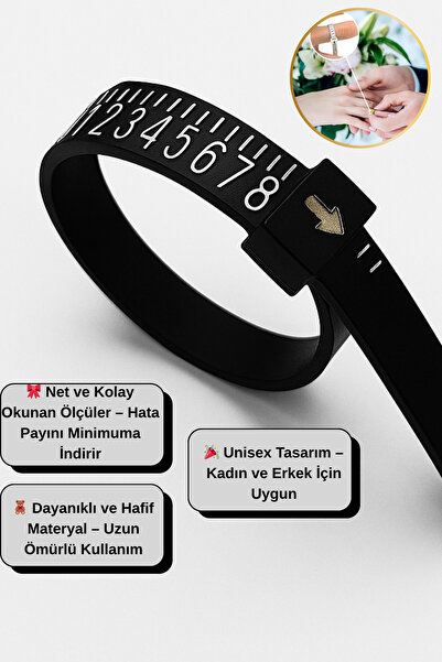 Hane Dostu Yüzük Ölçüm Aparatı – Ayarlanabilir Parmak Ölçer Ölçü Aleti