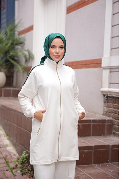 Ryzi Moda Women's Hijab Tracksuit Stylish Set with Zipper