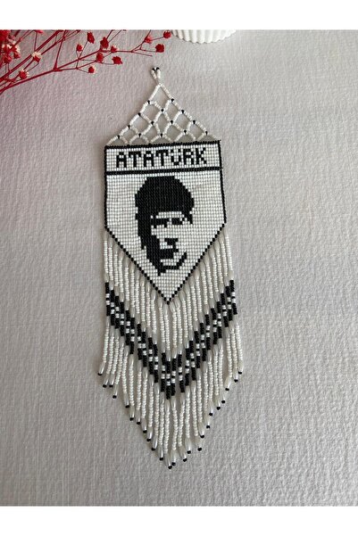 Handmade KUM BONCUK EL İŞİ ATATÜRK ARABA EKSESUARI