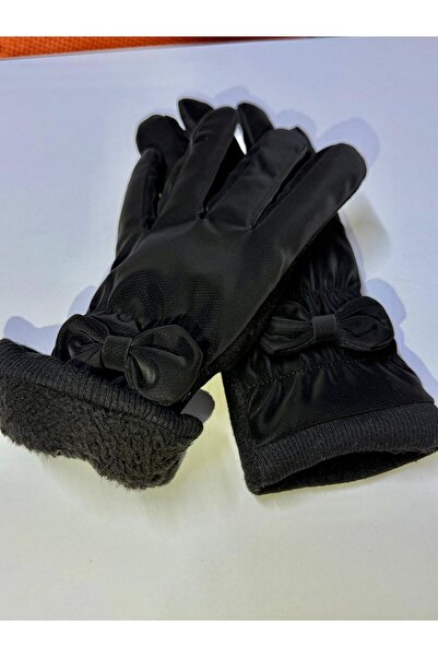 JHTshop قفازات شتوية نسائية مقاومة للماء من الفرو الصناعي الفاخر