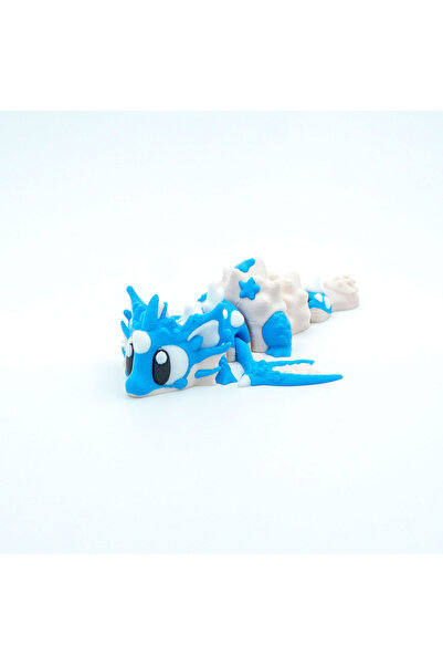 OEM Mini Sea Dragon, Articulated Figurine, 3D, Blue, Home or Office Decoration