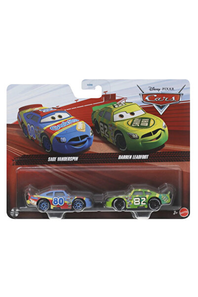 mattel CARS3 SET OF 2 METAL CARS SAGE VANDERSPIN AND DARREN LEADFOOT