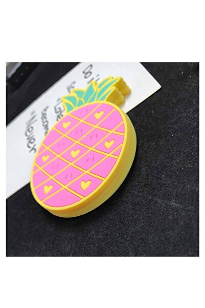 Flippy Pineapple Coaster, PVC, 12 x 9 cm, Heat Resistant, Pink