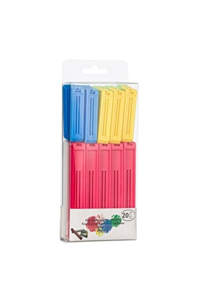 AVA Cleme etansare pungi, AVA, plastic, multicolor, 20 buc