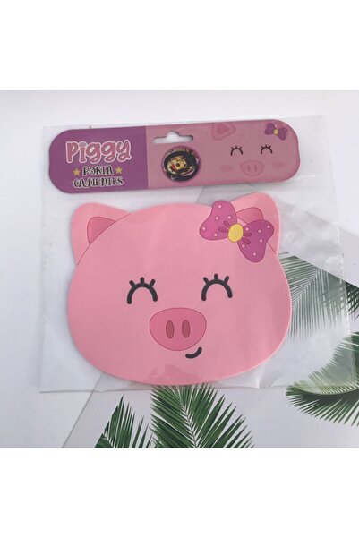 Flippy Coaster - Piglet Bear Model, PVC, 15.5x15.5 cm, Heat Resistant, Pink