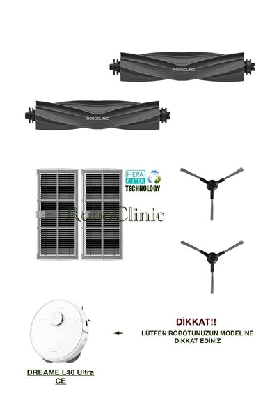 Roboclinic Perie de schimb compatibilă cu aspiratorul robot Dreame L40 Ultra ...