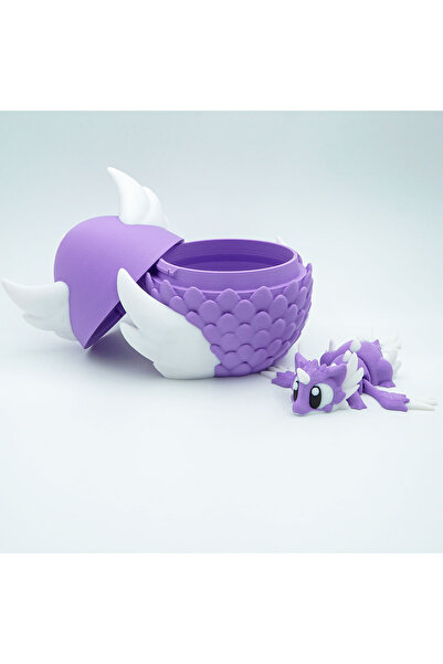 OEM Mini Star Dragon + Dragon Egg Figure Set, 3D, 10cm, Purple