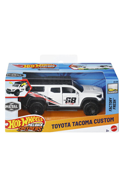 HOT WHEELS MASINUTA METALICA CU SISTEM PULL BACK TOYOTA TACOMA CUSTOM FACTORY FRESH SCARA 1:43