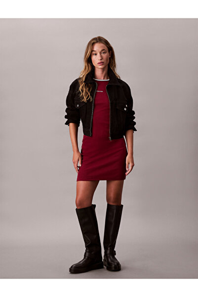 Calvin Klein Sporty Slim Ribbed T-Shirt Dress
