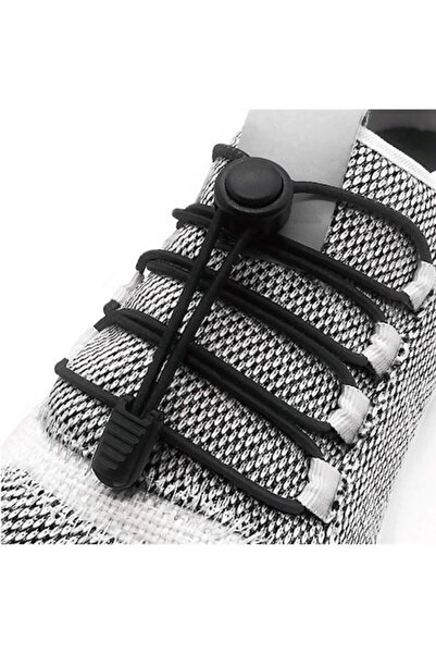 AVA Sireturi incaltaminte, fara legare, inchidere clips, elastice, negre, 110cm