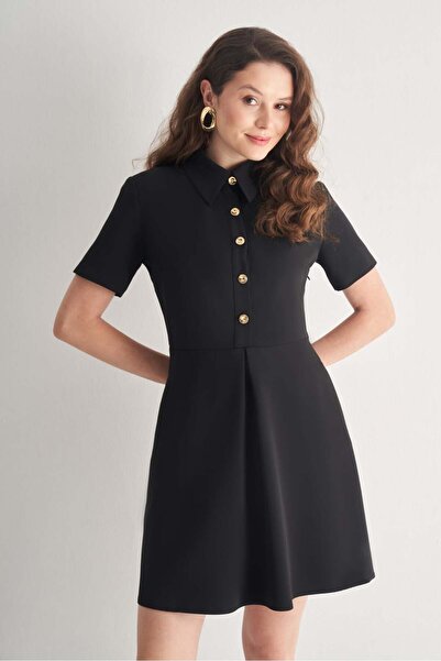 UTOPIAN Gömlek Yaka Mini Elbise