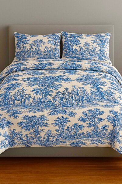 calinahome طقم غطاء لحاف فرنسي ريفي مزدوج