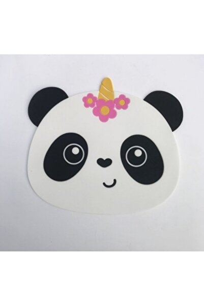 Flippy Coaster, Panda Bear Model, PVC, 18.5x16 cm, Heat Resistant, White/Black