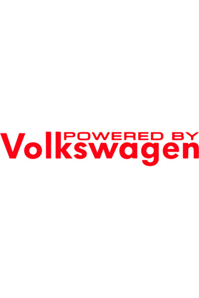 Oracal Car sticker "Powered by volkswagen", 20cm, red