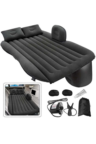 SokShop Saltea auto gonflabilă Couch Air cu pompă de 12V, 86 x 40 x 135 cm, 2 perne + husă de transport