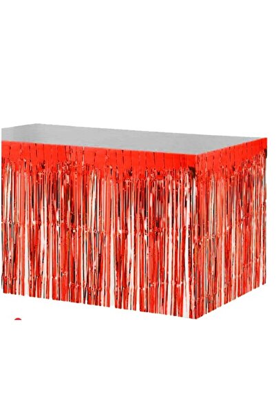 ZENVİVA Fan Yellow Red Tablecloth, Red Table Skirt, Red Background