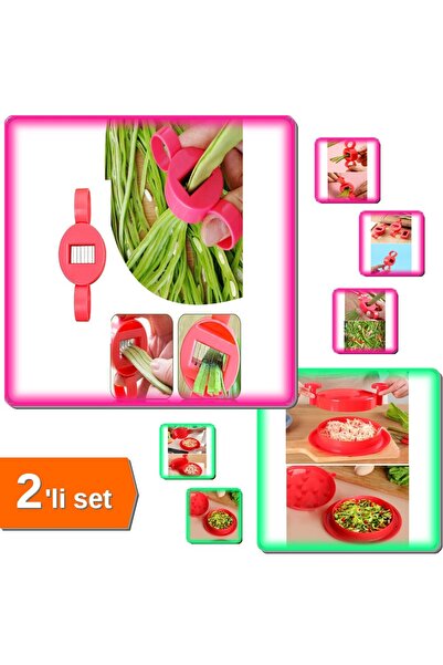 HerEveOyuncak Ayarlanabilir Yeşil Fasulye Dilimleme Kesici + Tavuk Parçalama Didikleme Aparatı - 2li Set F4D3S5