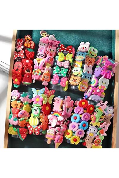 BATU GİYİM Set de catarame din cauciuc cu figuri mixte pentru fetiță și fetiță 3D, 15 bucăți