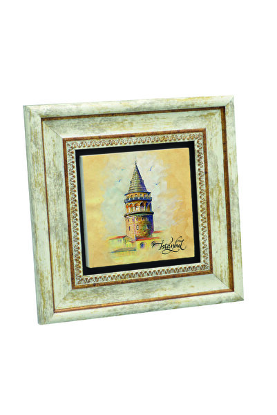 Sadrazam Turnul Galata cu imprimeu Pictură cu piatră naturală 20cm x 20cm |  ...