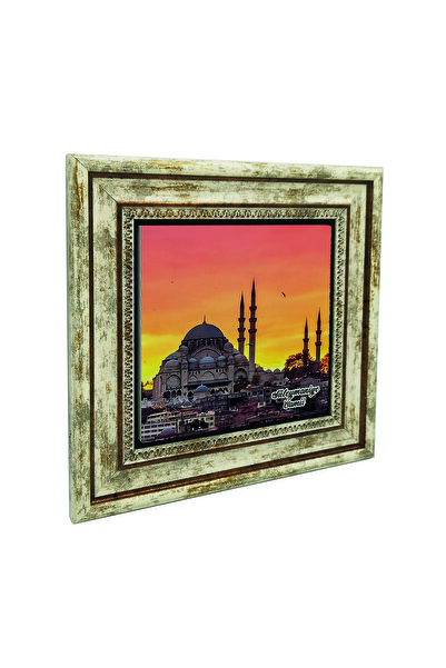 Sadrazam Moscheea Suleimanii din Istanbul B cu imprimeu Tabla cu piatra natur...