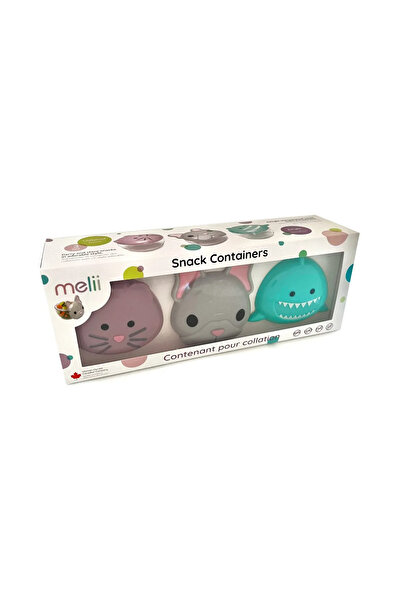 Melii КОМПЛЕКТ ОТ 3 КУТИЙКИ ЗА ДЕТСКА ХРАНА, БУЛДОГ, АКУЛА, КУТИЯ ЗА КОТКА