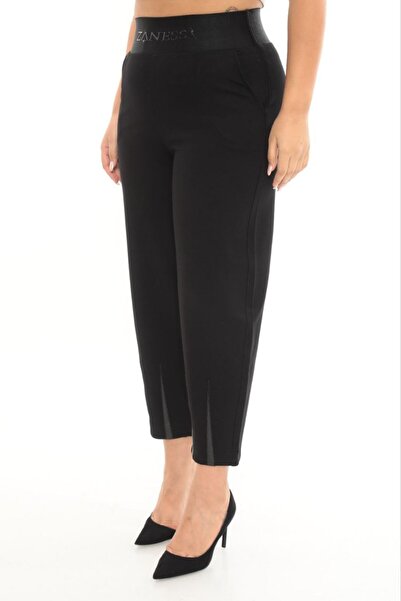 ZANESSI Pantaloni de damă tricotați, cu talie înaltă, elastici, din Lycra, cr...