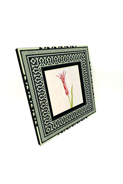 Sadrazam Ilustrație de lalele otomane cu imprimeu Pictură anatoliană pe lemn MDF 20cm x 20cm |   1G-OLale1