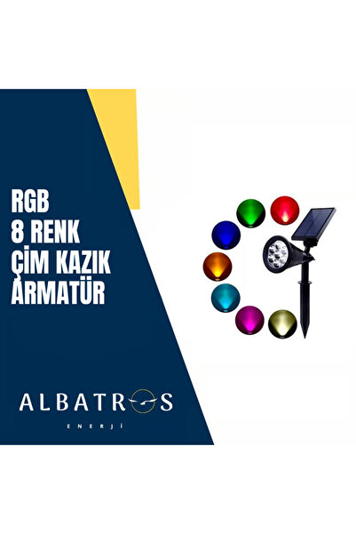 ALBATROS RGB 8 RENK ÇİM KAZIK ARMATÜR